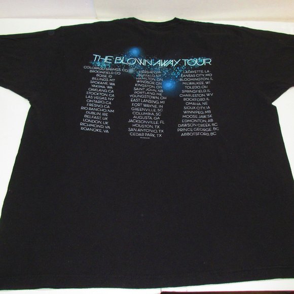Carrie Underwood The Blown Away Tour 2012 Concert Black T-Mens Shirt Size 2XL - Picture 3 of 4